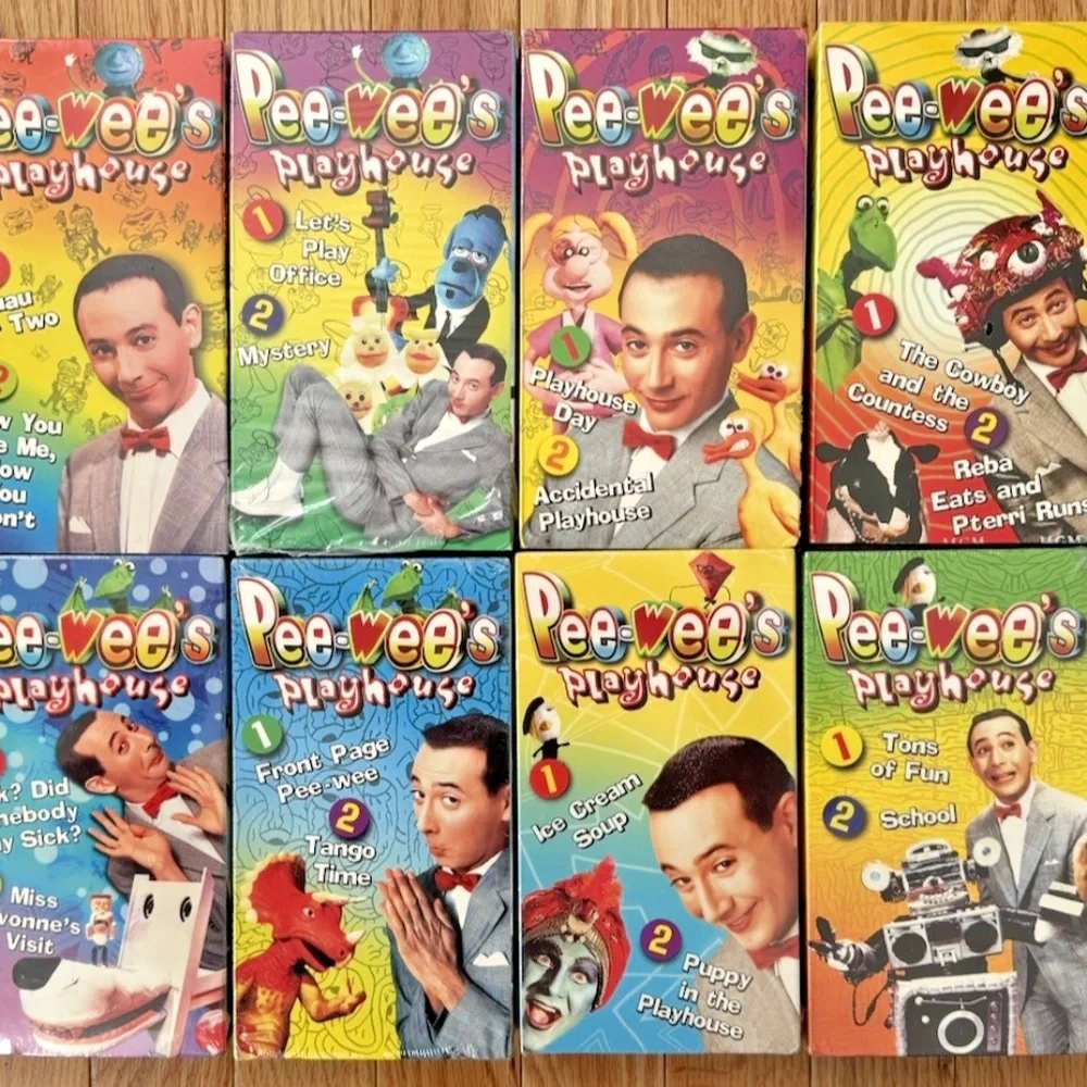 Pee Wee's Playhouse VHS Set of 11 Tapes - 9 are Factory Sealed PeeWee Herman